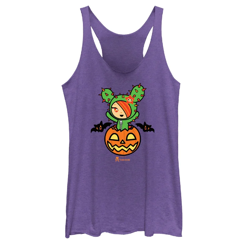 Women's Tokidoki Halloween jack-o'-lantern SANDy Racerback Tank Top cozy tank top