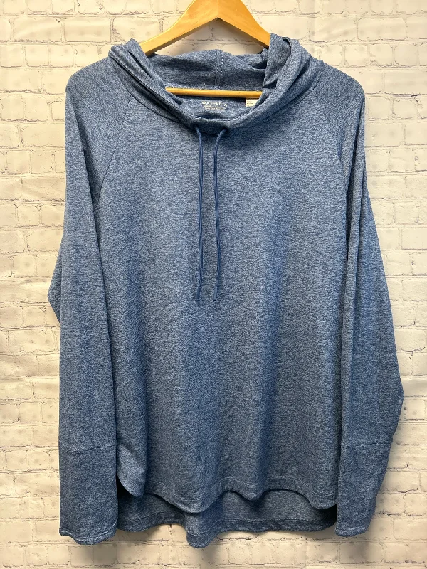 Size XL Ladies Blue Athleta Hoodie Hoodie with Hem Drawcord Adjustable Customizable