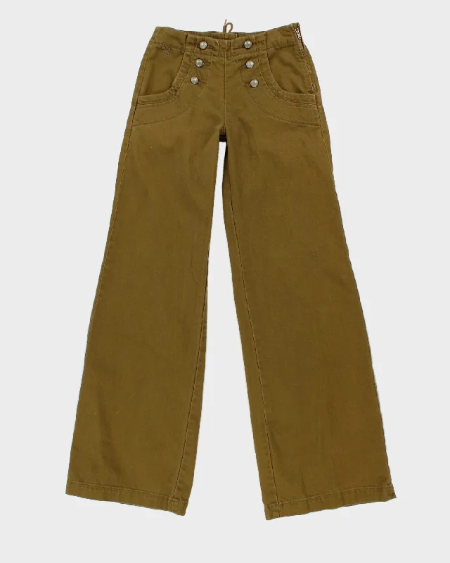 French Connection Green Wide Leg Trousers - XS Trousers Party Sparkling