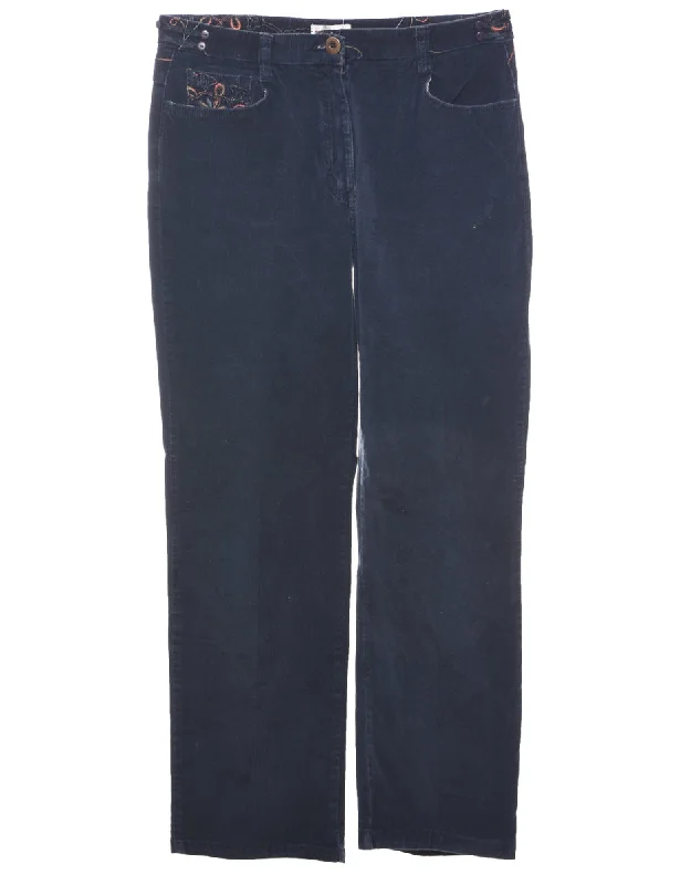 Corduroy Fabric Trousers - W29 L26 Trousers trendy modern