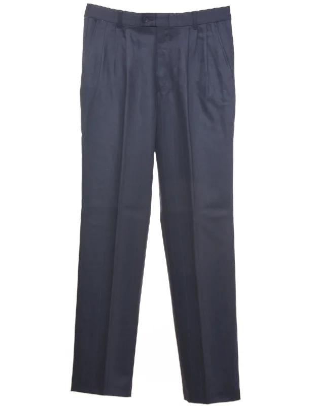 Navy Trousers - W31 L32 Trousers practical durable