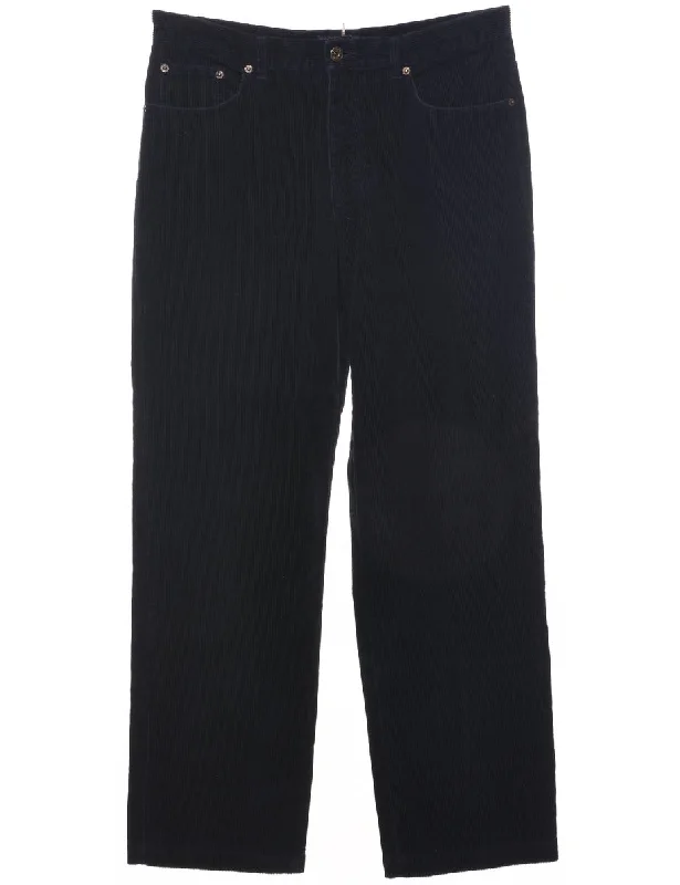 Corduroy Black Trousers - W34 L30 Trousers Recommended Stylist