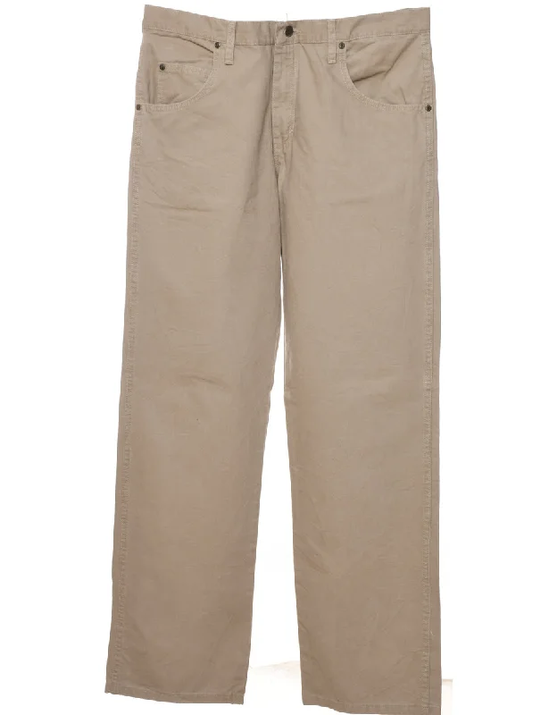 Light Brown Wrangler Trousers - W36 L34 Trousers Office Stylish