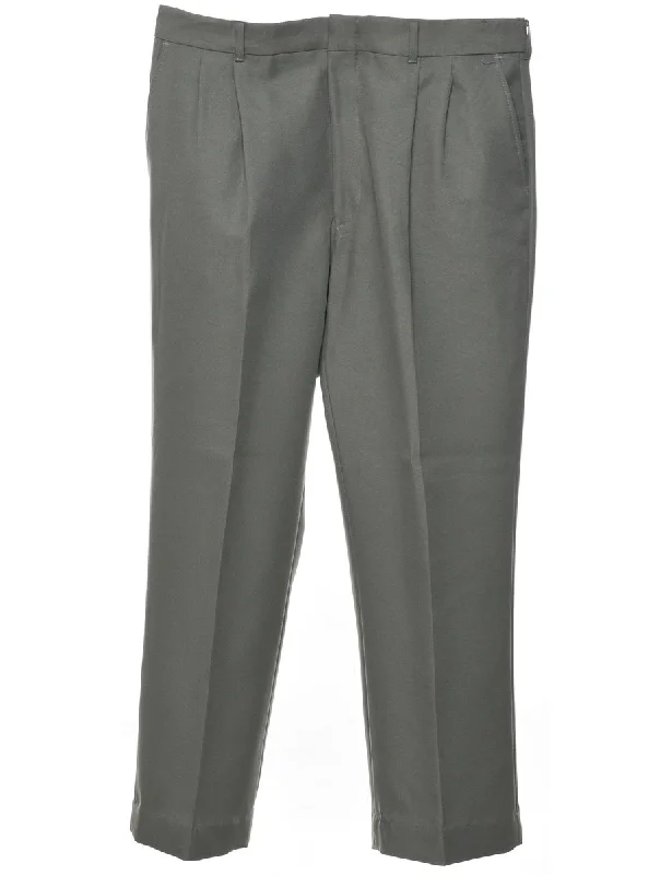 Olive Green Trousers - W36 L28 Trousers versatile all-occasion