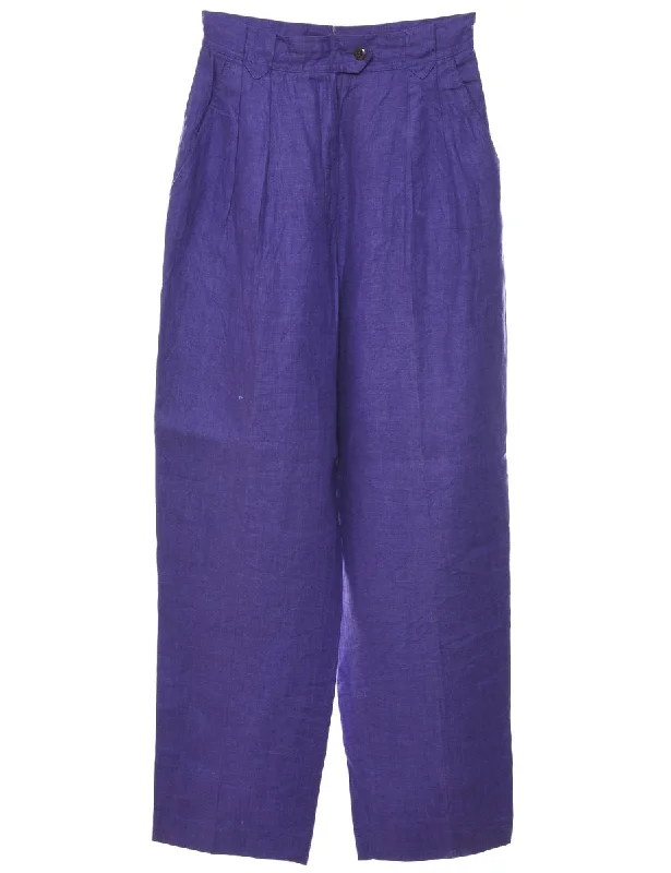 Purple Trousers - W26 L30 Trousers Office Stylish