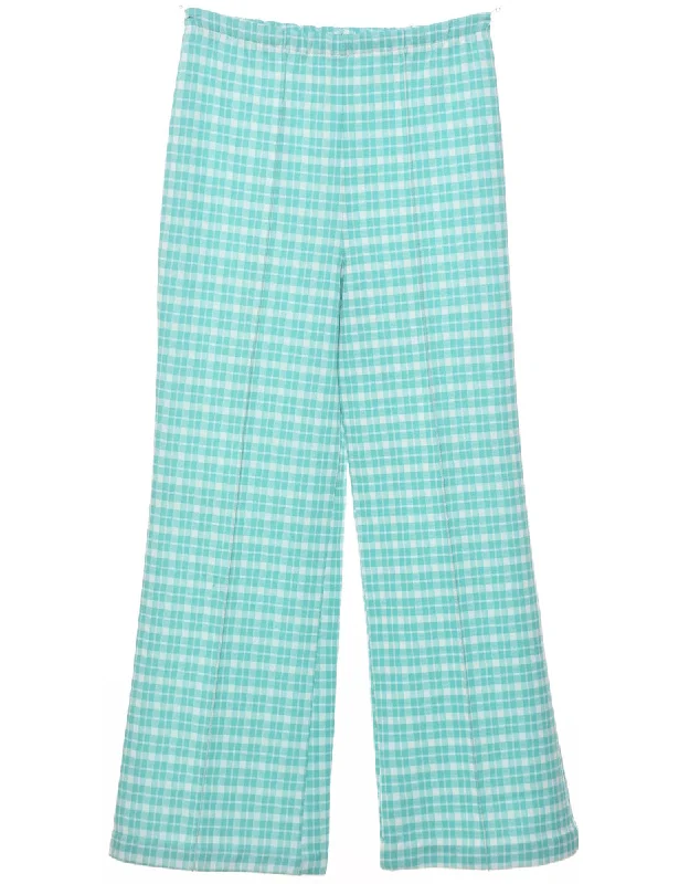 Checked Pattern Trousers - W26 L28 Trousers Exclusive Limited