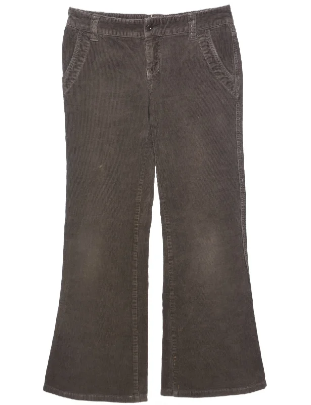 Boot Cut Corduroy Trousers - W30 L28 Trousers Winter Warm