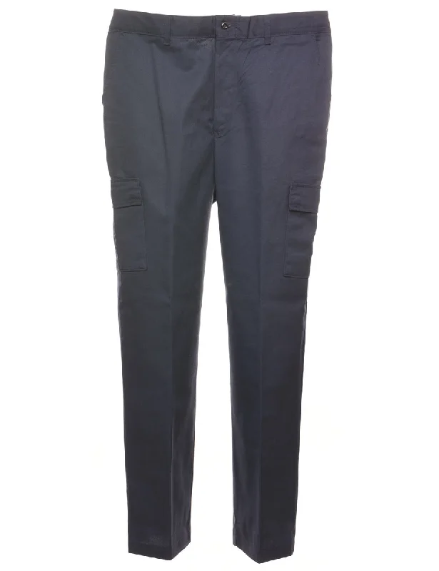 Navy Suit Trousers - W36 L34 Trousers luxurious premium