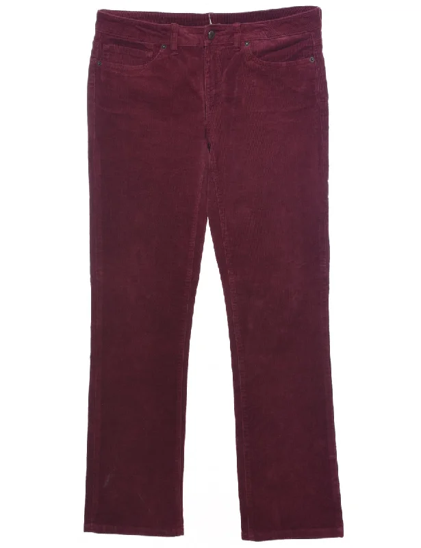 Patagonia Corduroy Fabric Trousers - W32 L32 Trousers Pleated Formal