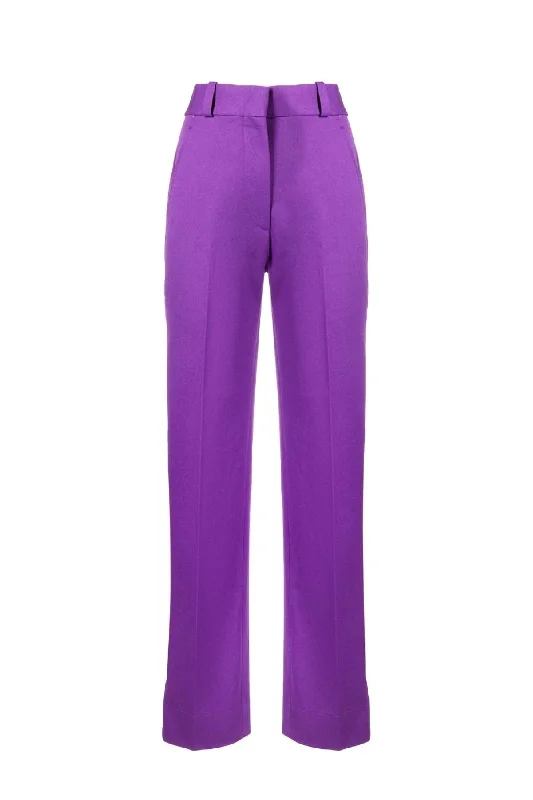 Victoria Beckham Carpenter Trouser - Bright Purple Trousers Brand Named