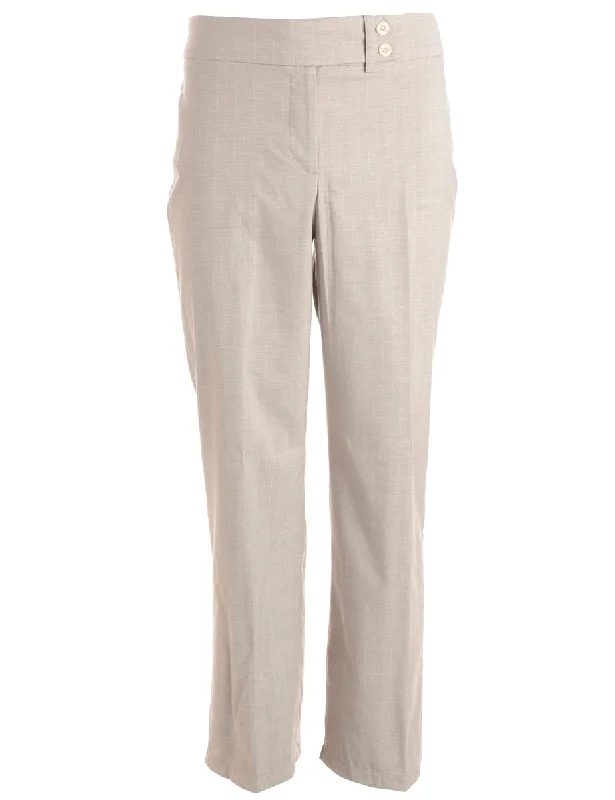 Reworked Cropped Dana Tapered Trousers - W33 Trousers fashionable chic