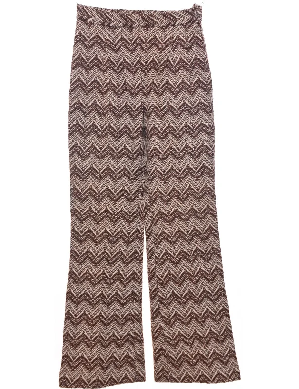 Herringbone Tweed Trousers - W25 L28 Trousers Cargo pockets