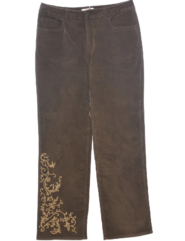 Corduroy Fabric Trousers - W29 L29 Trousers stylish elegant