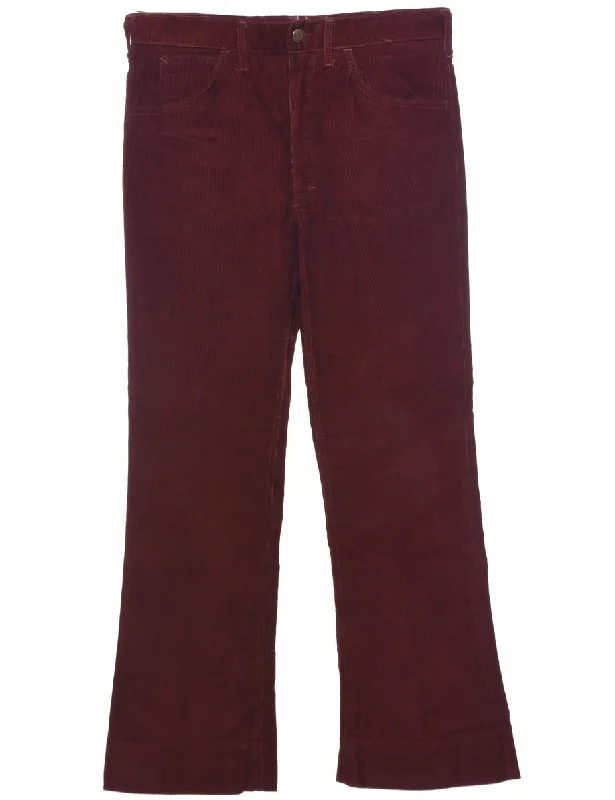 Lee Corduroy Trousers - W33 L31 Trousers Denim Distressed