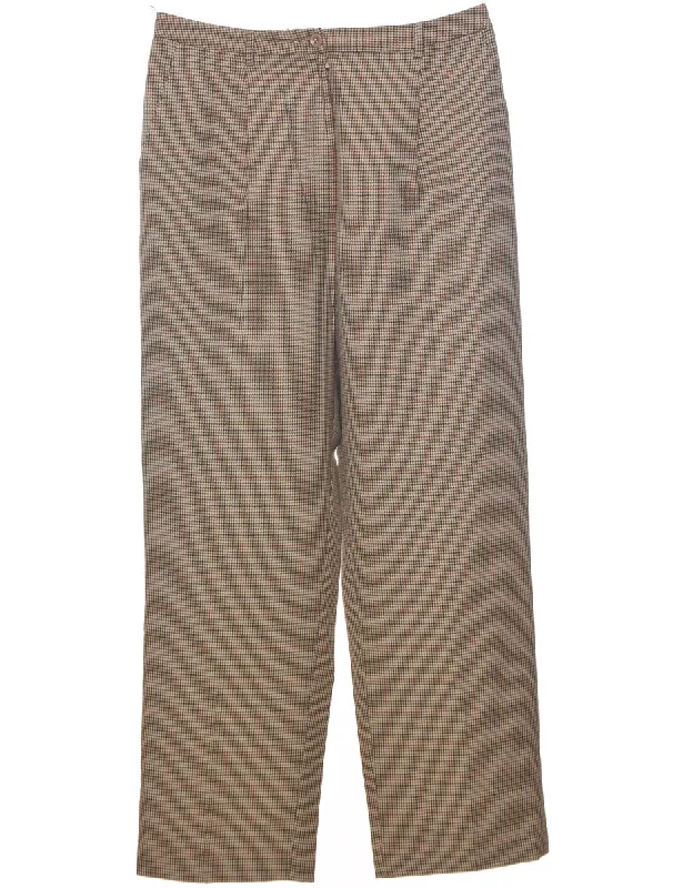 A Houndstooth Check Trousers - W30 L28 Trousers Trousers Formal