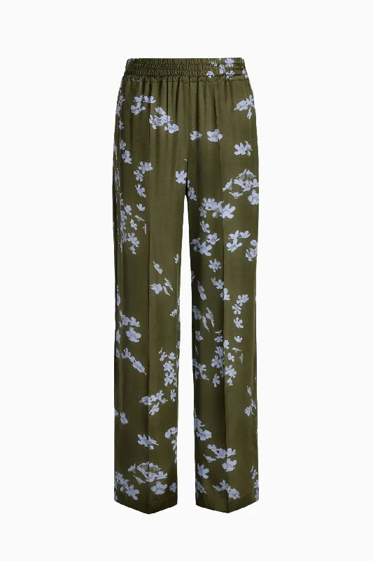 Victoria Beckham Pyjama Trouser - Scifi Floral Khaki Trousers chic elegant