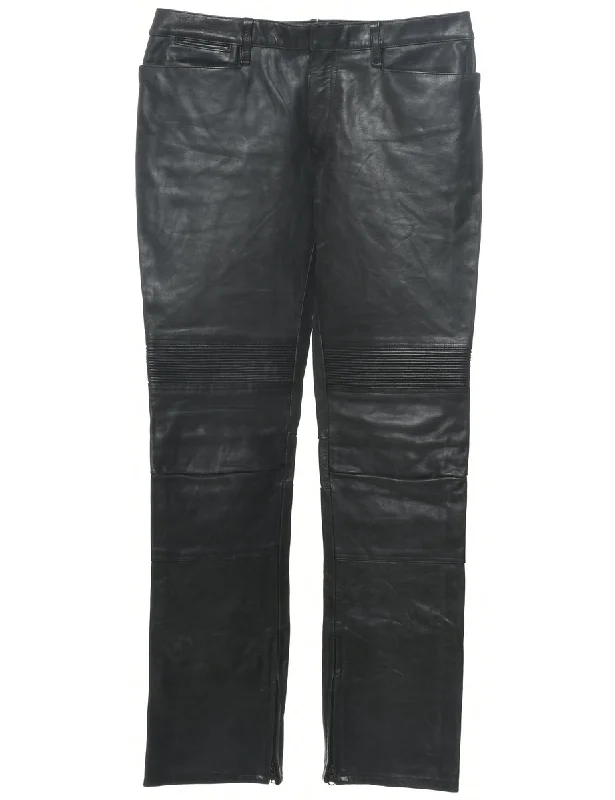 Ralph Lauren Leather Trousers - W34 L34 Trousers Fall Fleece