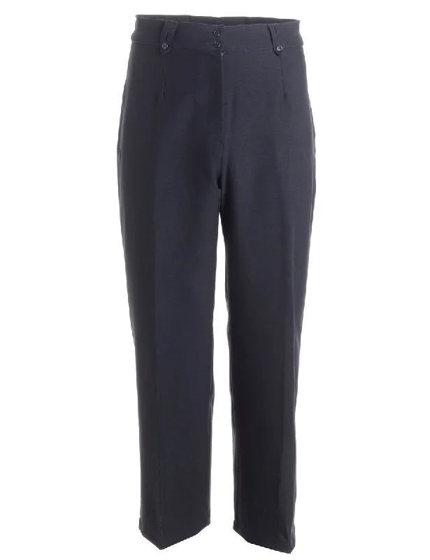 Reworked Cropped Dana Tapered Trousers - W28 Trousers sophisticated sleek