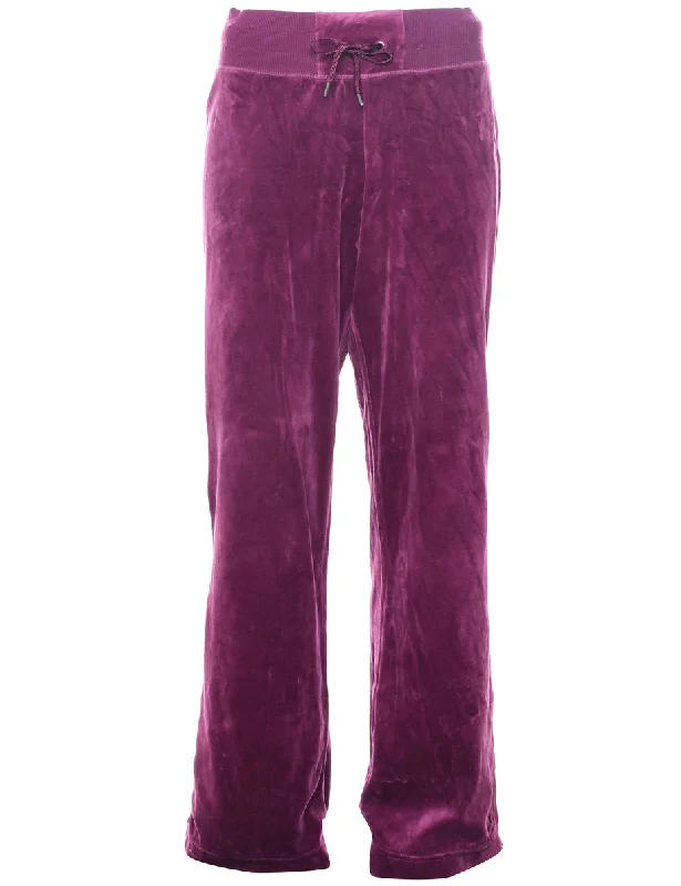 Nike Velvet Fabric Trousers - W33 L33 Trousers versatile functional