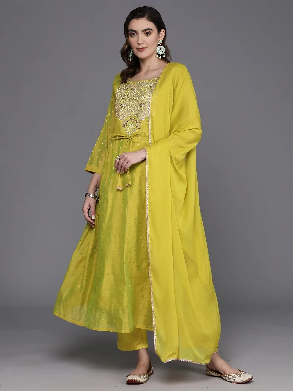 Women's Kurta With Trousers & Dupatta - Indo Era Trousers Party Sparkling