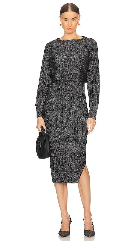 ALLSAINTS Margot Sparkle Dress in Black