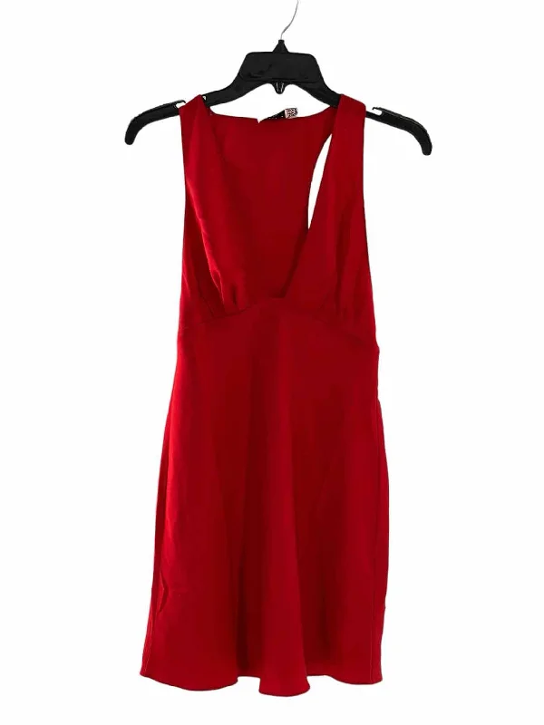 Asos Size 4 Red 100% polyester Dress