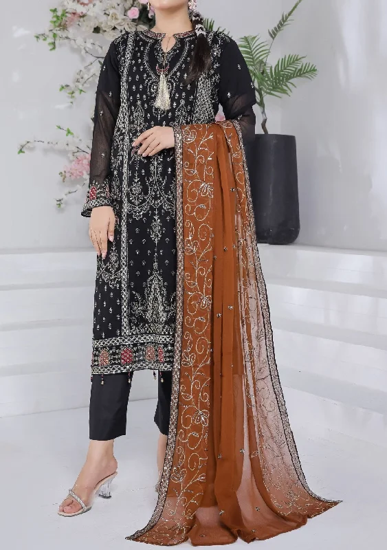Bin Hameed Suffha Luxury Embroidered Chiffon Dress