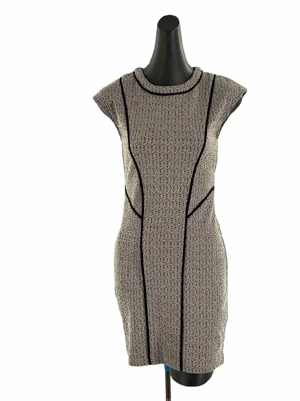 Collective Concepts Size S White Black Print Dress