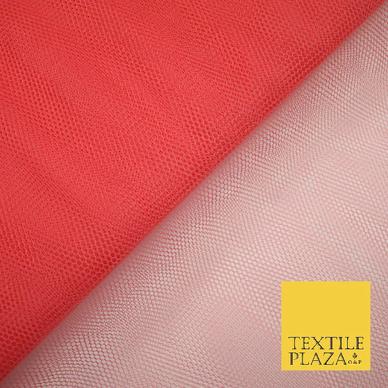 CORAL PINK Premium Quality Tutu Bridal Dress Stiff Net Fabric Tulle Material 60" 5987