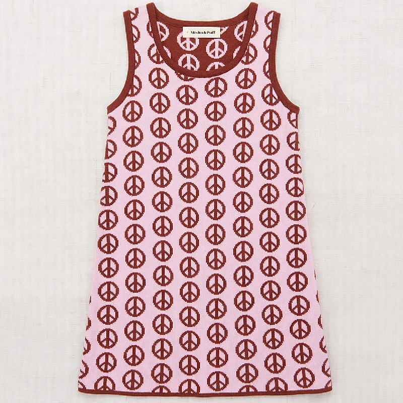 Prudence Dress in Pink Liliac Peace Jacquard by Misha & Puff