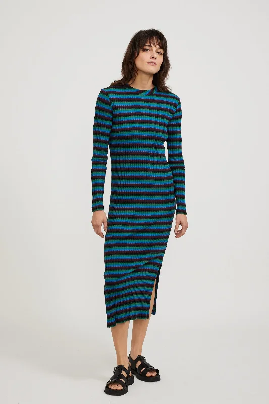 Raindrops Dress Multi Blue