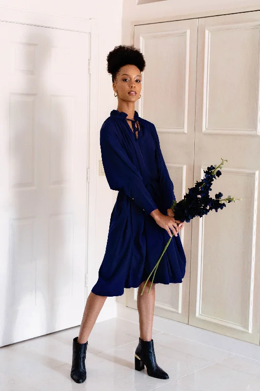 Sache Dress - Navy Crepe