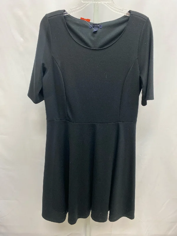 Size Large Lands End Black 3/4 Sleeve Dress