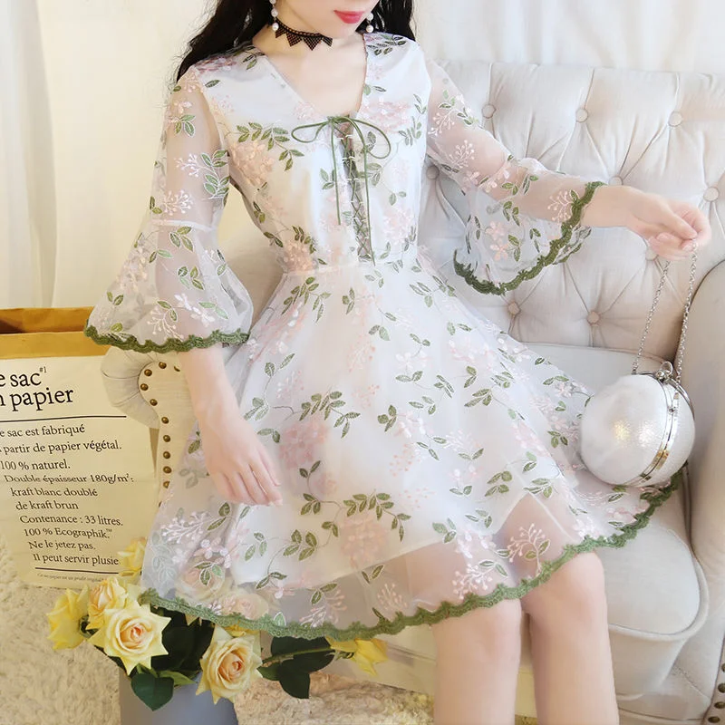 Summer outing lace dress YV43918