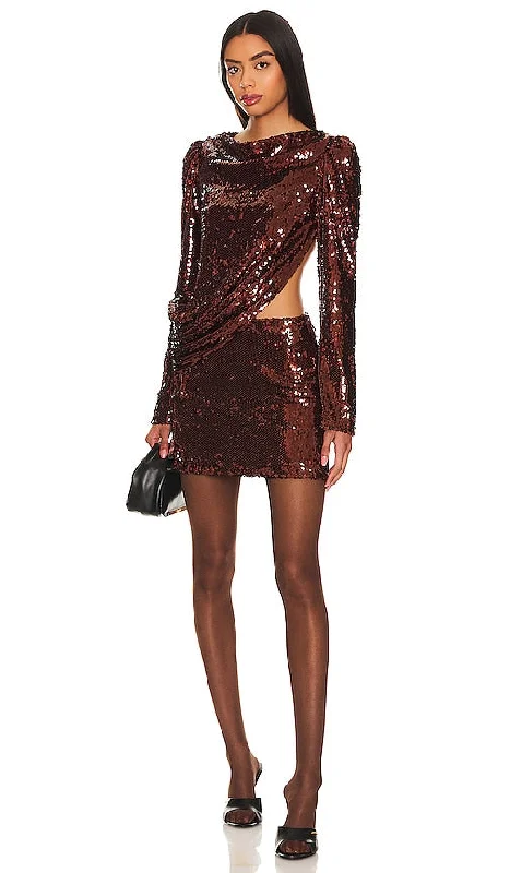 The Bar Rowan Dress in Chocolate
