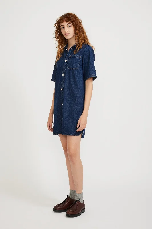 Venice Dress Washed Indigo