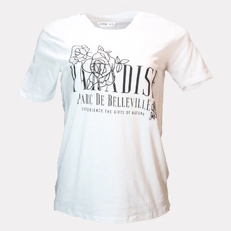 White Paradise Lace Embellished T Shirt Layered Multi-layer Single Layer