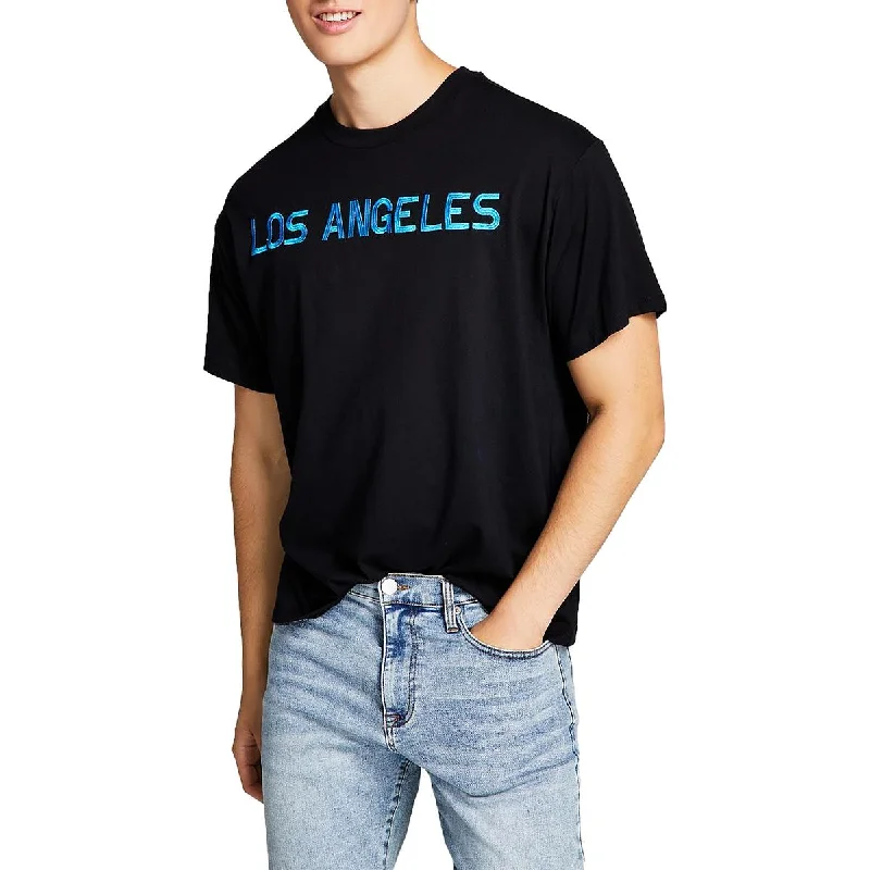 And Now This Mens Oversized Crewneck T-Shirt Hooded Caped Shawl Collar
