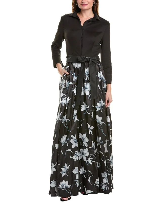 Rene Ruiz Taffeta Shirt Gown Polka Dot Checkered Tartan