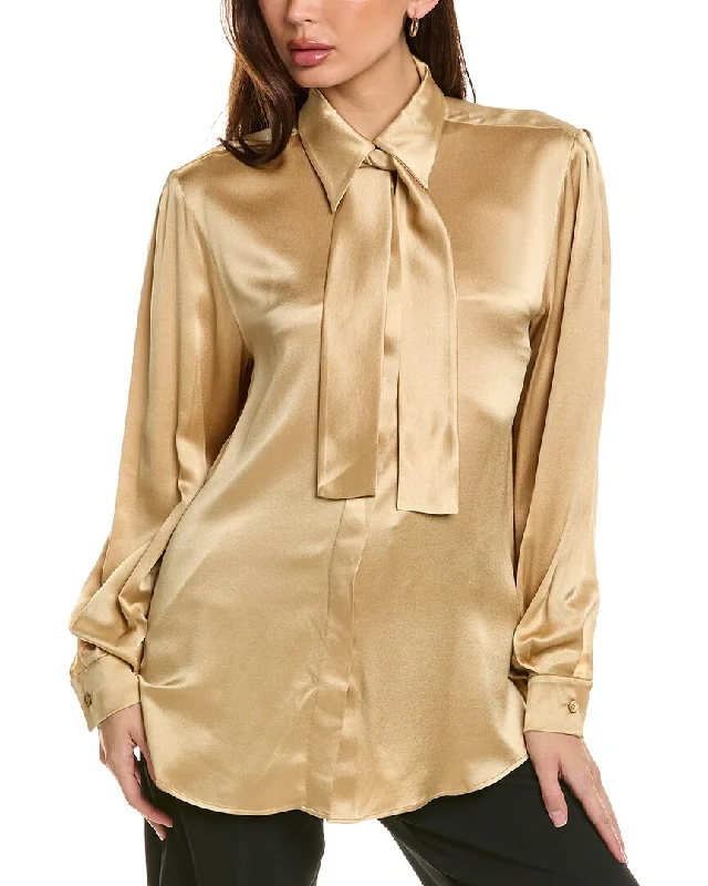 Alberta Ferretti Silk Shirt Handmade Hand-knitted Hand-woven