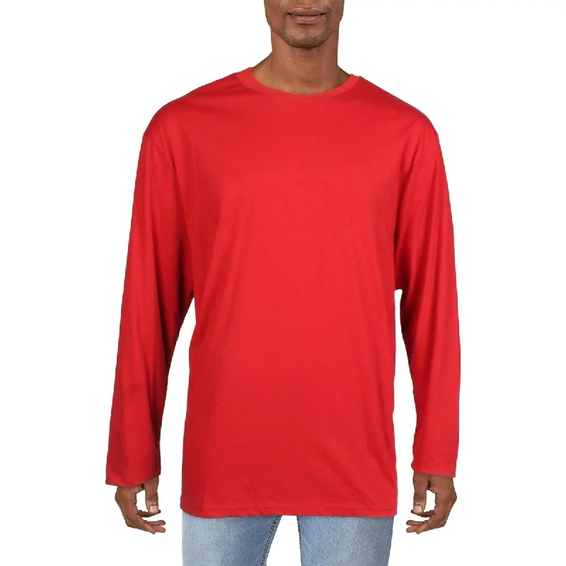 Club Room Mens Crewneck Comfy Sleep Shirt Terry Blend Velvet Blend Canvas Blend
