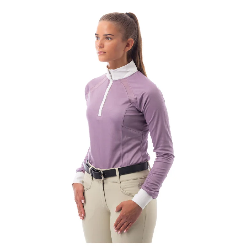 E32003 Equinavia Ingrid Womens Long Sleeved Show Shirt - Dusty Rose Chenille Blend Fleece Blend Nylon Blend