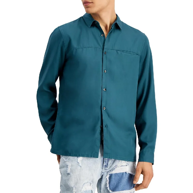 INC Mens Toby Lyocell Woven Button-Down Shirt Lace Blend Ribbed Blend Corduroy Blend INC Mens Toby Lyocell Woven Button-Down Shirt Lace Blend Ribbed Blend Corduroy Blend