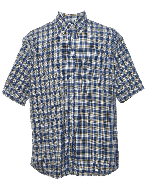 Izod Checked Shirt - L Lace Blend Ribbed Blend Corduroy Blend
