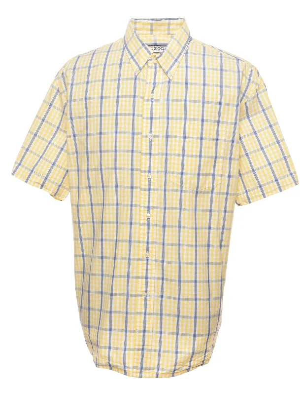 Izod Checked Shirt - XL Cotton Fabric Linen Fabric Terry Fabric