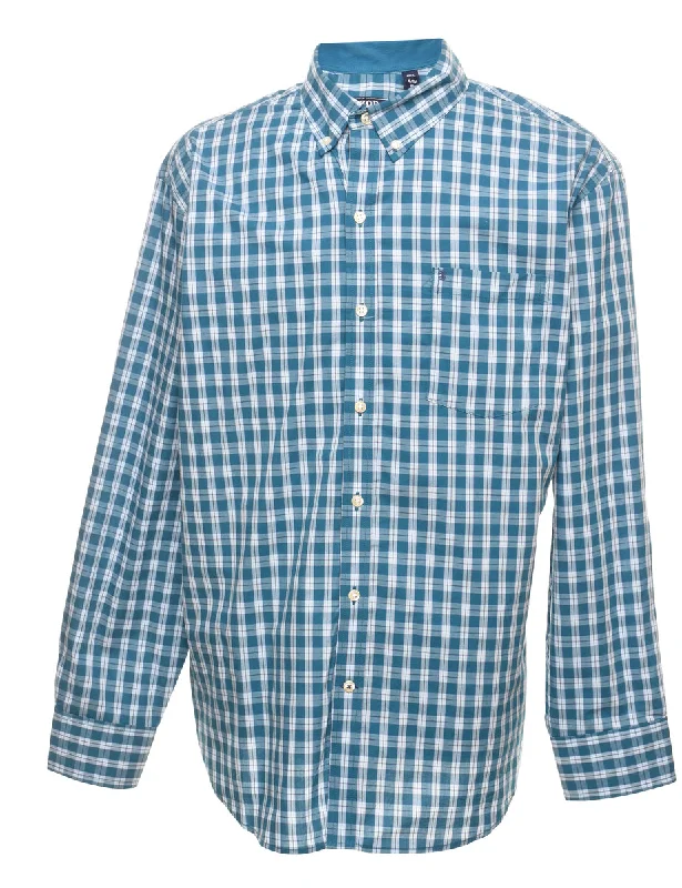 Izod Checked Shirt - XL Rayon Fabric Velvet Fabric Corduroy Fabric