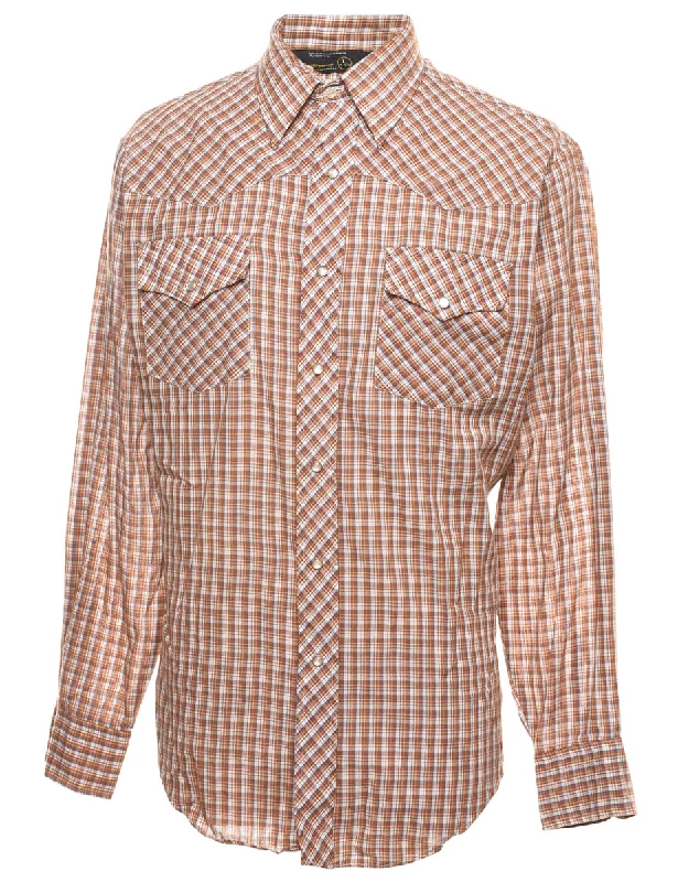 JC Penney Western Shirt - L Rayon Velvet Corduroy