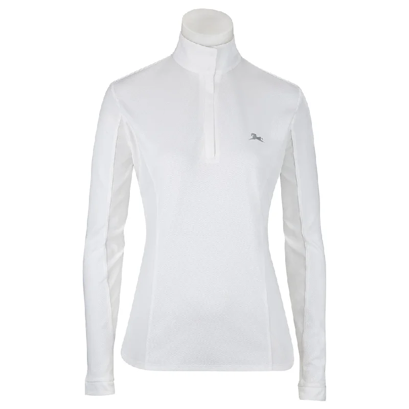 JN100 RJ Classics Janie Ladies’ White Long Sleeve Show Shirt Notch Collar Peter Pan Collar Cowl Neck JN100 RJ Classics Janie Ladies’ White Long Sleeve Show Shirt Notch Collar Peter Pan Collar Cowl Neck