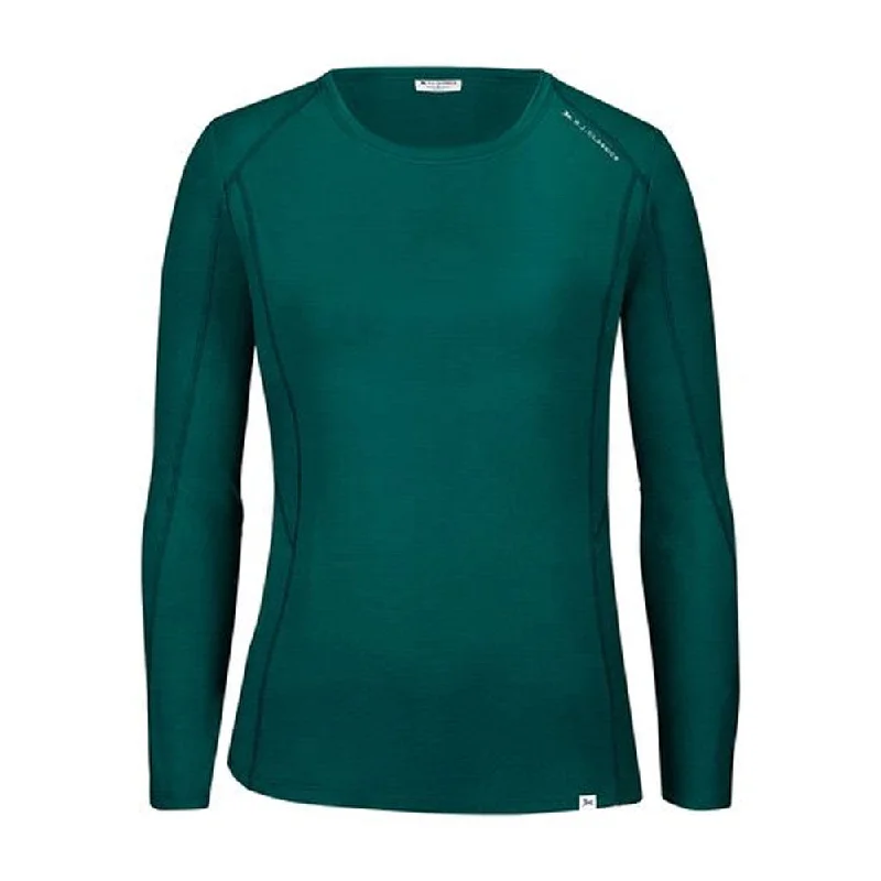 JOR809 RJ Classics Jordyn Women's Long Sleeve Crew Neck Sun Shirt - Bayberry Spandex Blend Rayon Blend Denim Blend