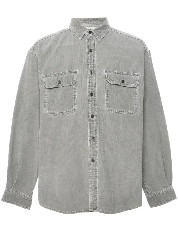 L.L. Bean Corduroy Shirt - L Cashmere Blend Cotton Blend Poly Blend
